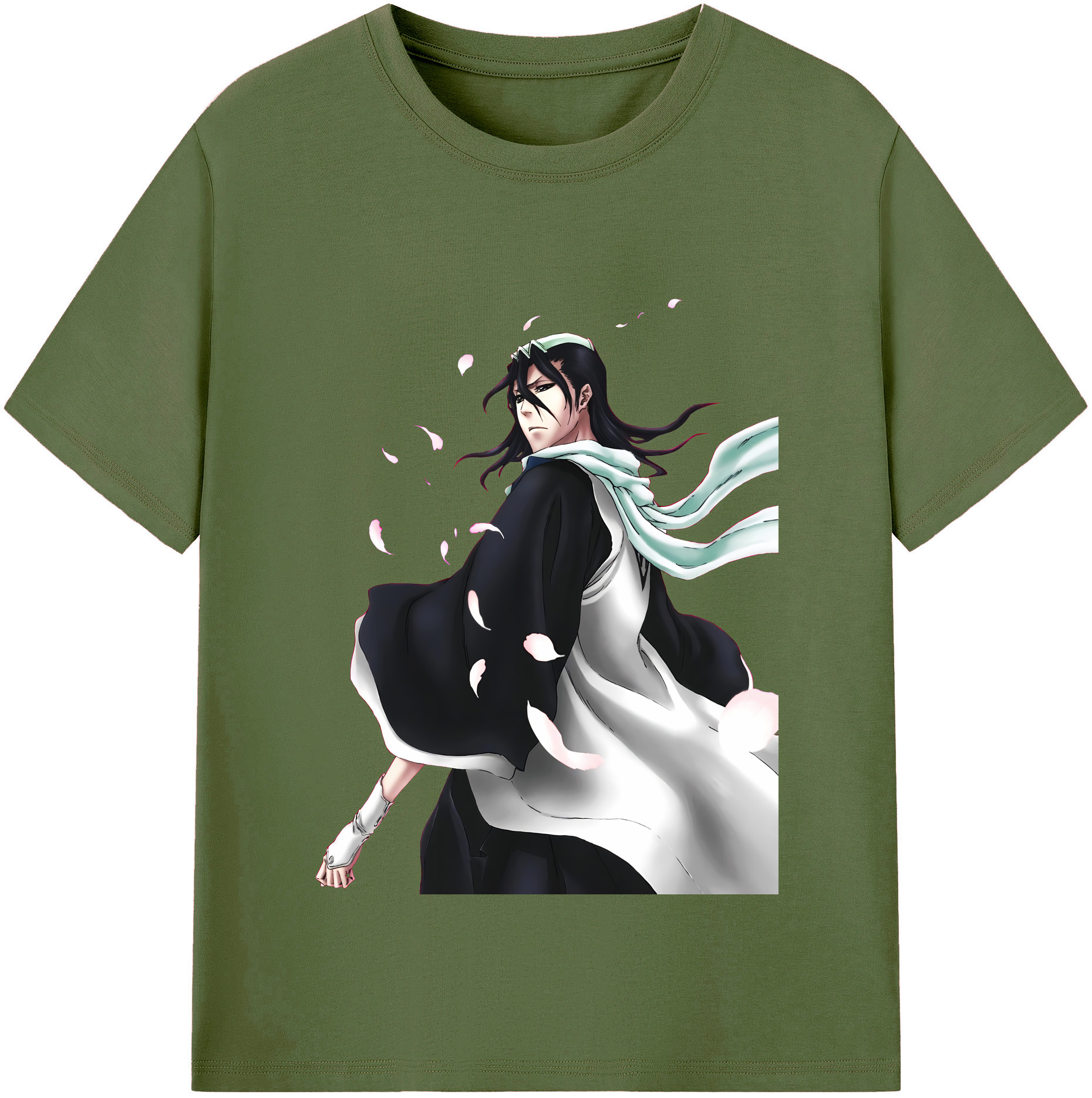 （画像用） ブリーチ くちき びゃくや BLEACH Kuchiki Byakuya 綿100％半袖Tシャツ（フロントプリント）